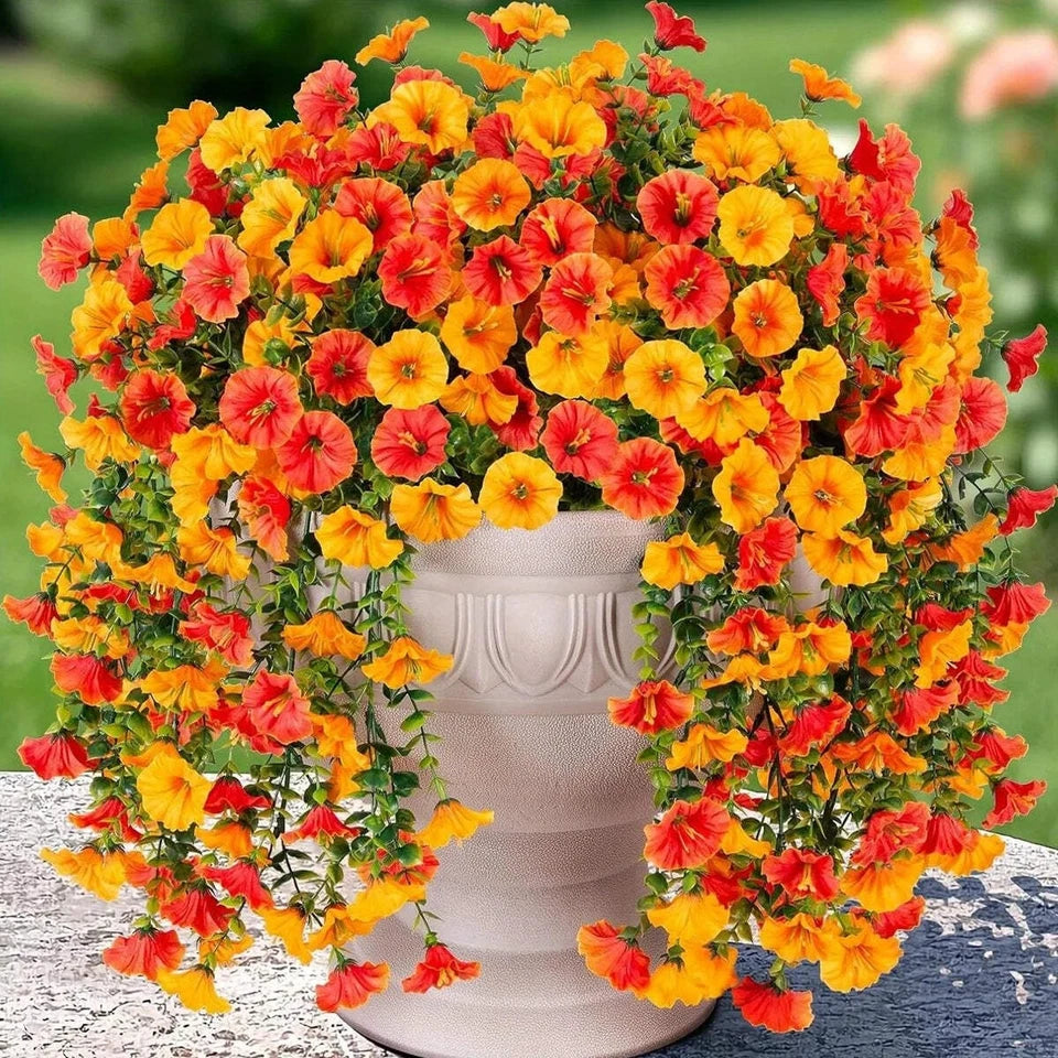 Artificial Morning Glory Vine Garland Silk Hanging Flowers Wedding Decor